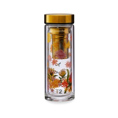 T2 Boxed Double Walled Glass Flask Wild At Heart Desert CG Tea T2 Boxed Double Walled Glass Flask Wild At Heart Desert