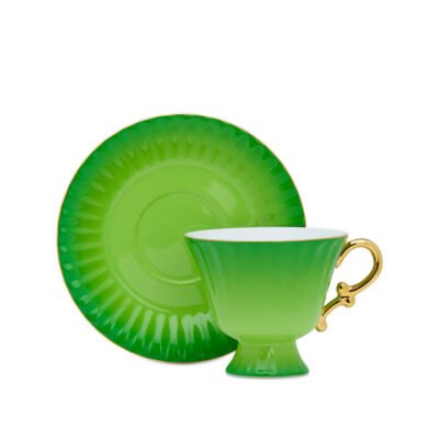 Ombre Brights Cup & Saucer Green