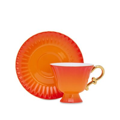 Ombre Brights Cup & Saucer Orange