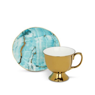 Onyx Cup & Saucer Blue