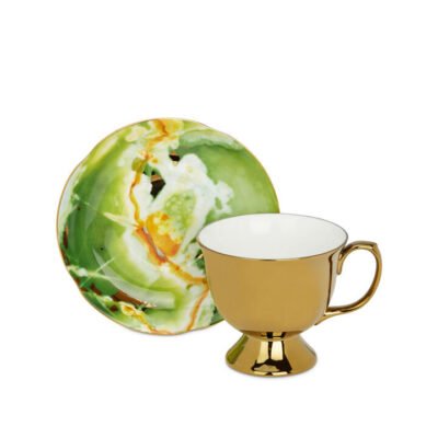 Onyx Cup & Saucer Green
