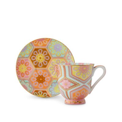 Yes Way Crochet Cup & Saucer Pink