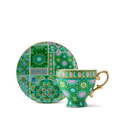 Book Nooks Cup & Saucer Green