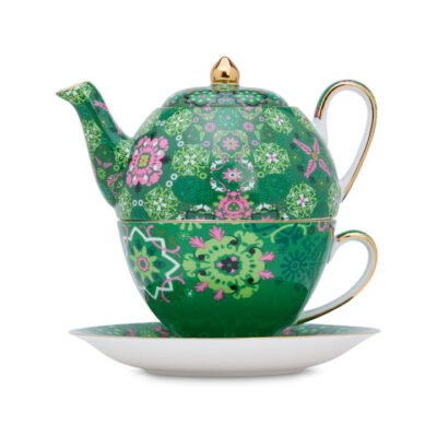 Portuguese Tiles Remix Tea For One Green CG Tea Portuguese Tiles Remix Tea For One Green