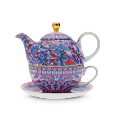 Spiral Kaleidoscope Tea For One Pink CG Tea Spiral Kaleidoscope Tea For One Pink