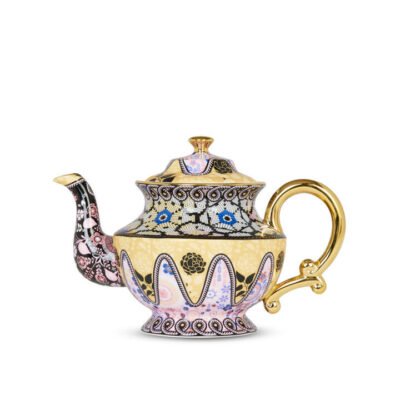Vintage Vibes Tall Teapot Gold