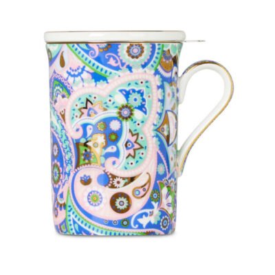Magic Carpet Remix Mug w Infuser Blue CG Tea Magic Carpet Remix Mug w Infuser Blue