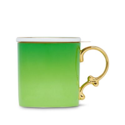 Ombre Brights Mug W Gold Infuser Green