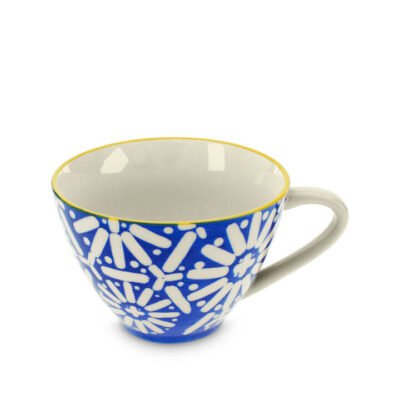 Popscotch Generous Mug Blue/Yellow CG Tea Popscotch Generous Mug Blue/Yellow
