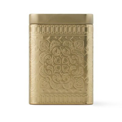 Book Nooks Embossed Storage Tin Gold