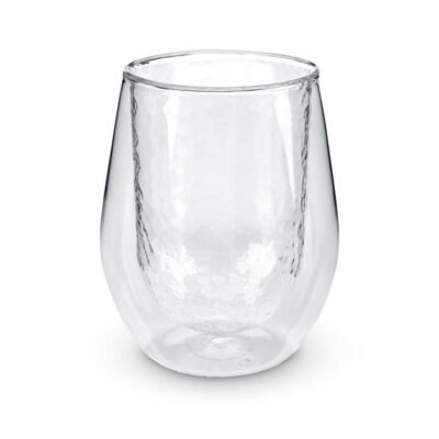 Hammered Clear Double Wall Glass