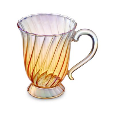 Valentina Glass Pretty Mug Peach