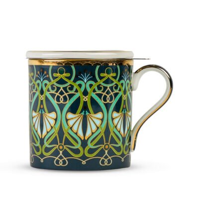 Boxed Toulouse Mug With Infuser Midnight CG Tea Boxed Toulouse Mug With Infuser Midnight