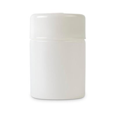 Glass Storage Jar White